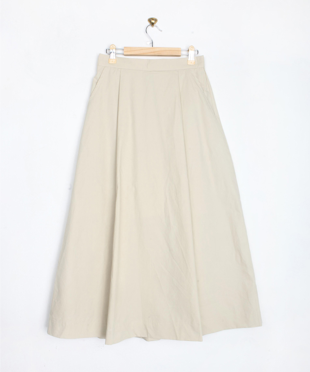 ロングスカート クリーム 商品カラー画像-S1L196